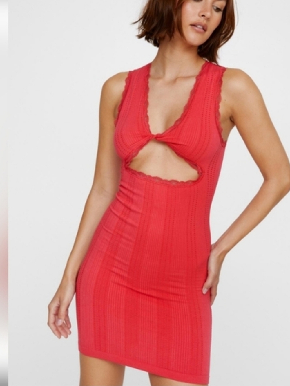 Cutout Knit Bodycon Dress